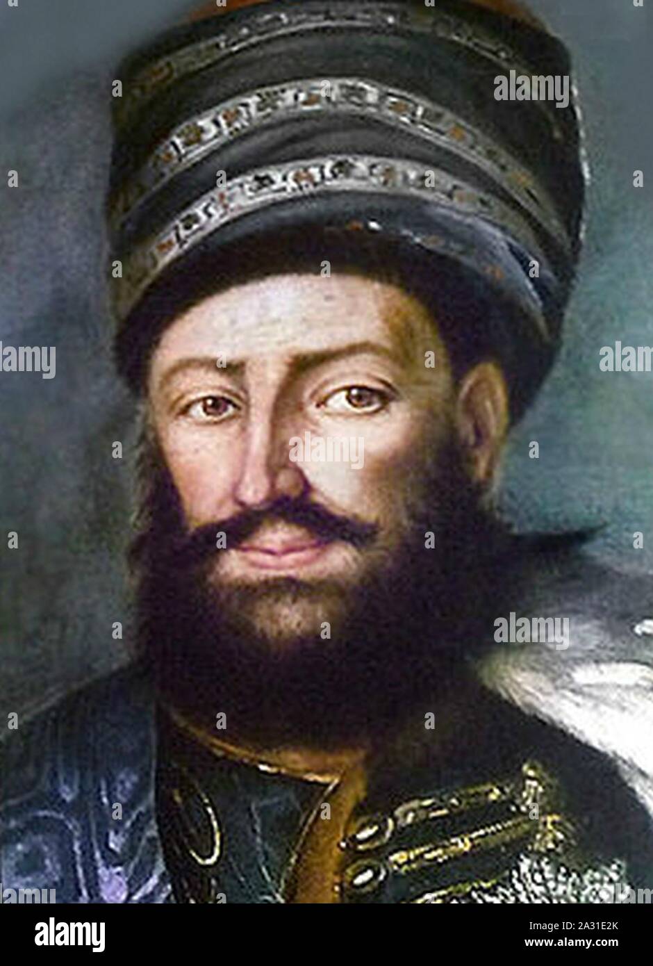 Erekle II (face). Stock Photo