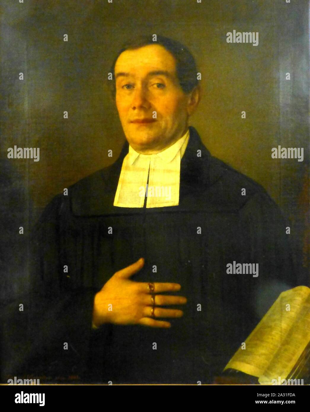 Erhard Ludewig Winterstein, Porträt Superintendent Martini 1861. Stock Photo