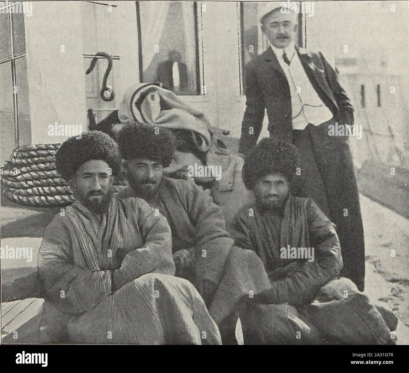 Erich Zugmayer and three Uzbeks, 1904 Stock Photo Alamy
