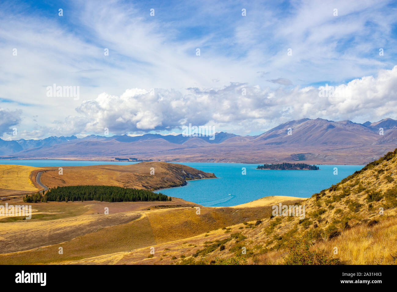 aerial view of Tekapo lake, New Zealand Stock Photo - Alamy
