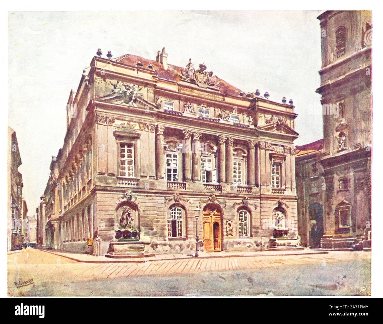 Ernst Graner Alte Universität Wien 1924 dgE. Stock Photo