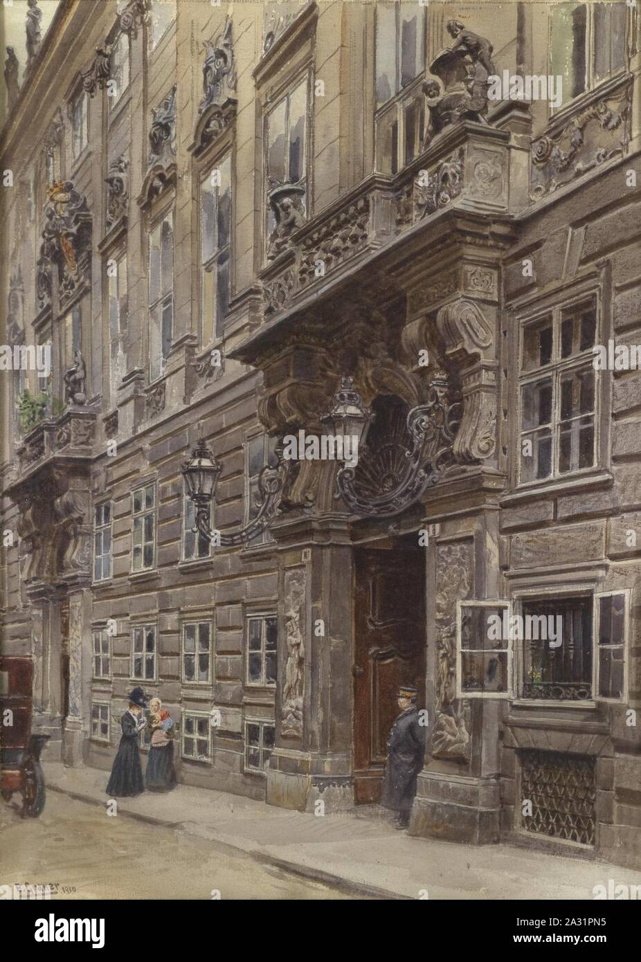 Ernst Graner Palais des Prinzen Eugen in der Himmelpfortgasse 1910