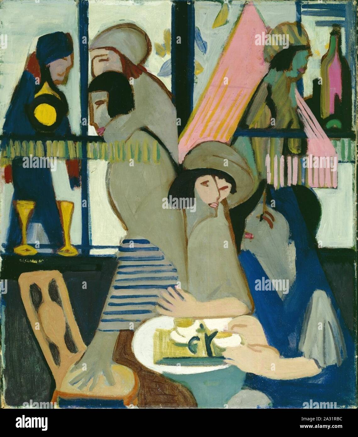 Ernst Ludwig Kirchner - Cafe Stock Photo