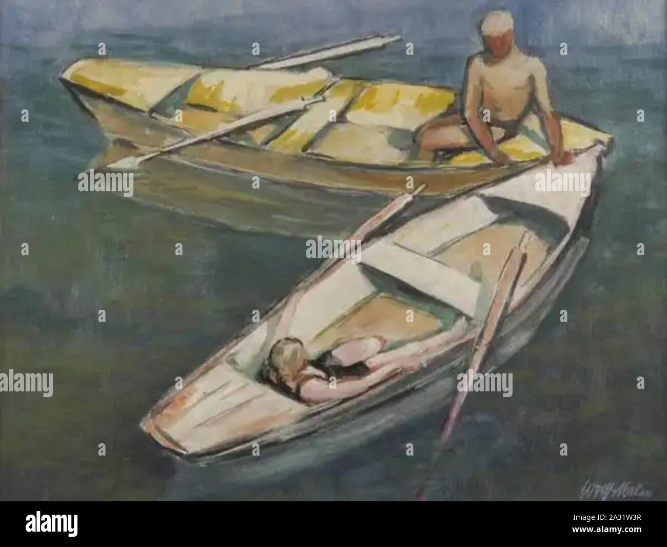 Ernst WolffMalm Ruderboote 1930 Stock Photo Alamy
