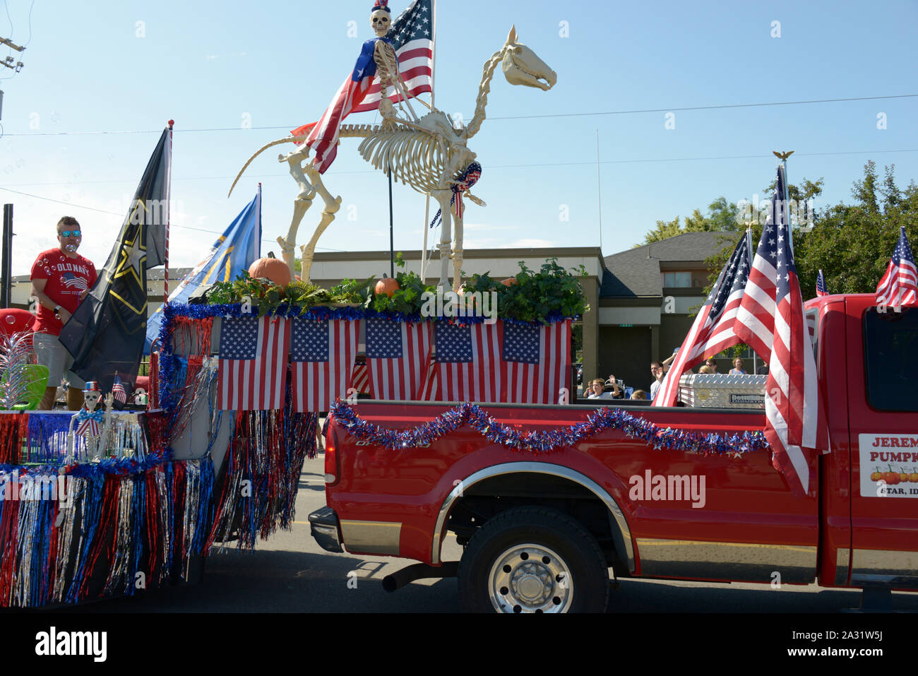 Parade Floats, American flags, Float, July 4, Independence Day, 4th of