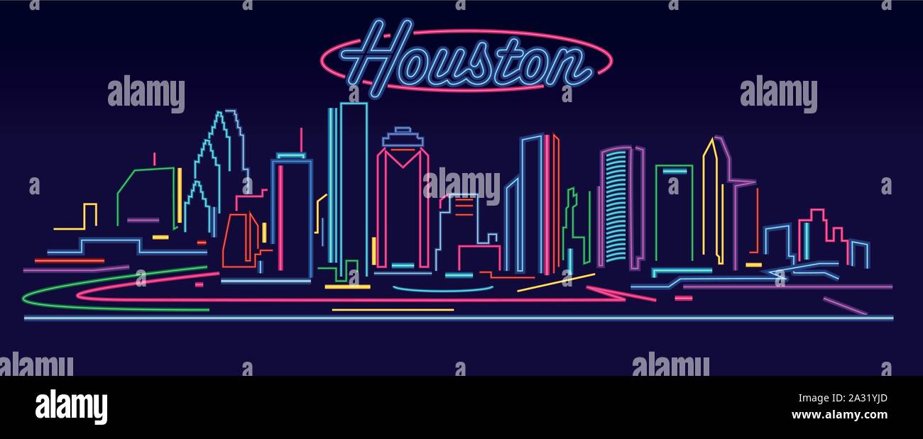 Houston Texas urban skyline Stock Vector Image & Art - Alamy