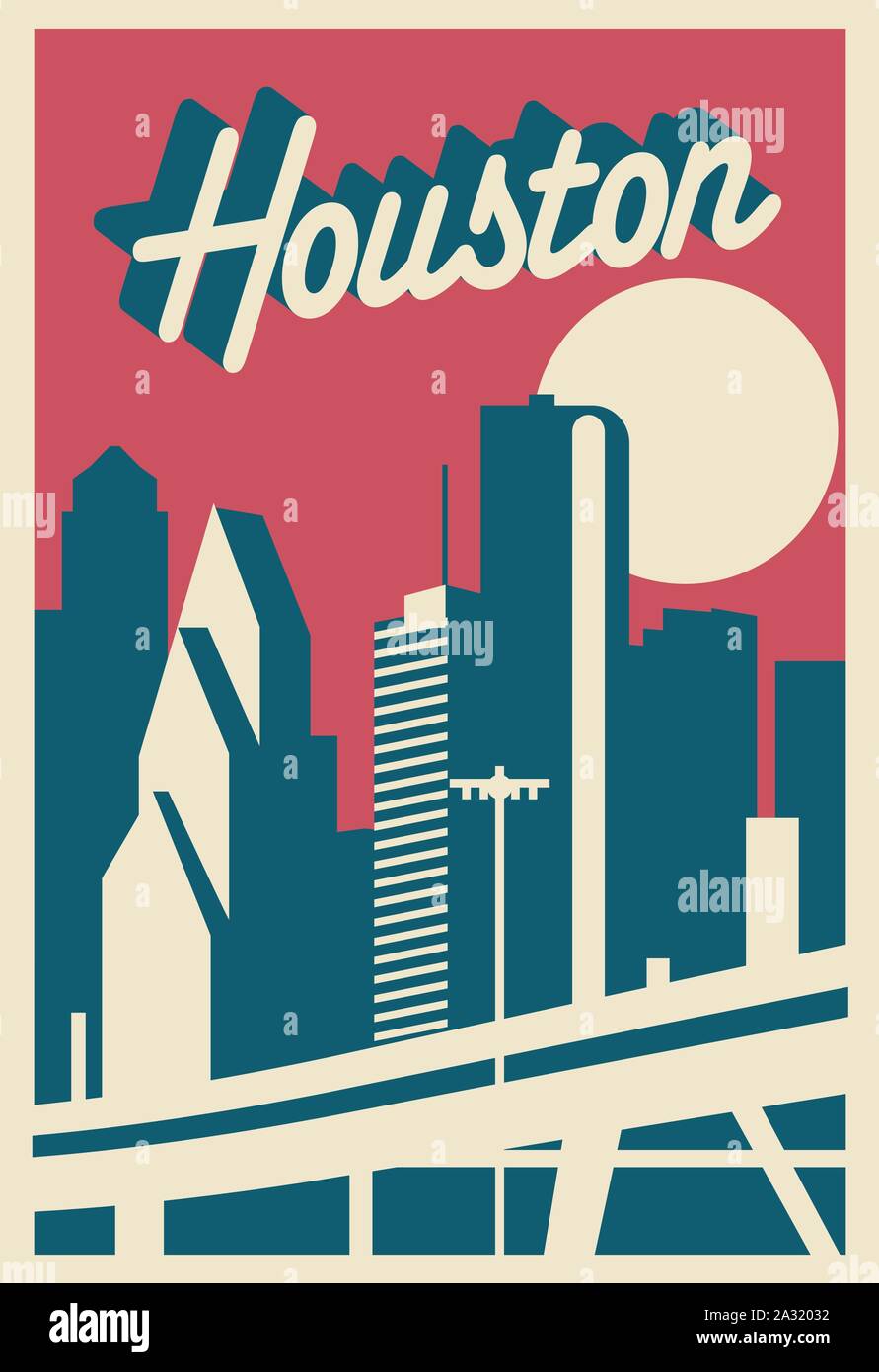 Houston Texas USA urban skyline Stock Vector Image & Art - Alamy