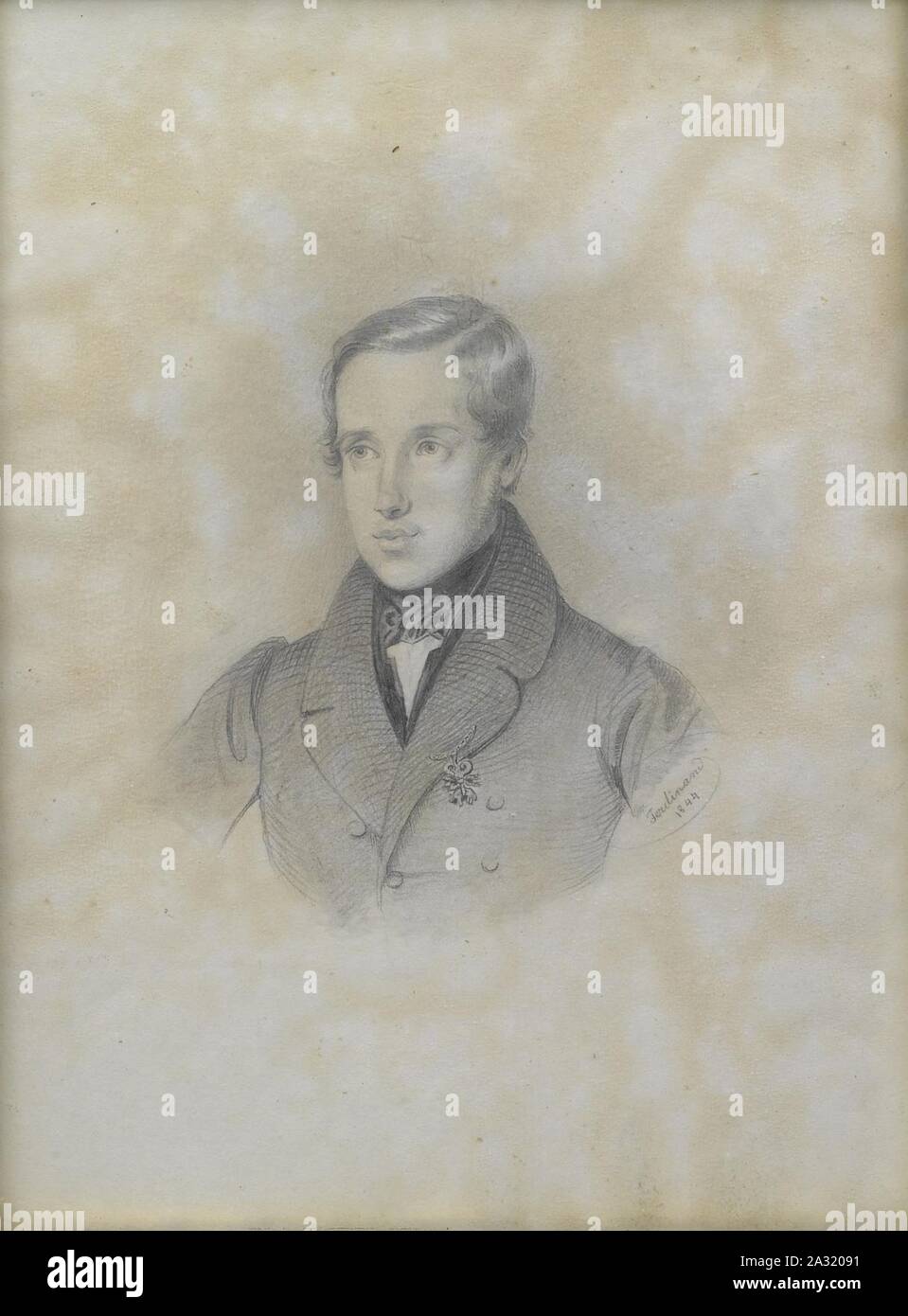 Erzherzog Ferdinand Max Porträt des Vaters Franz Karl 1844. Stock Photo