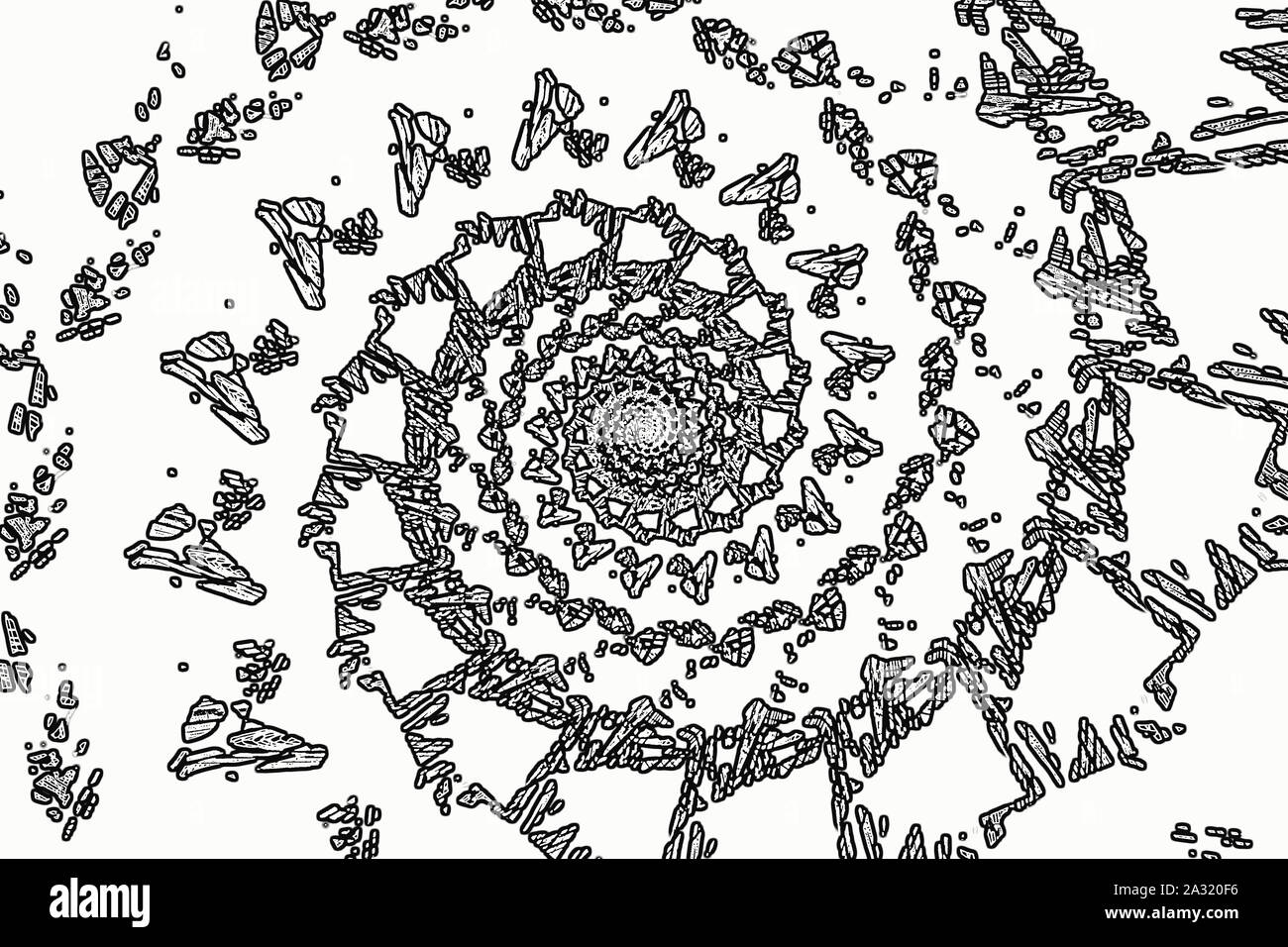 An abstract black and white spiral background image Stock Photo - Alamy