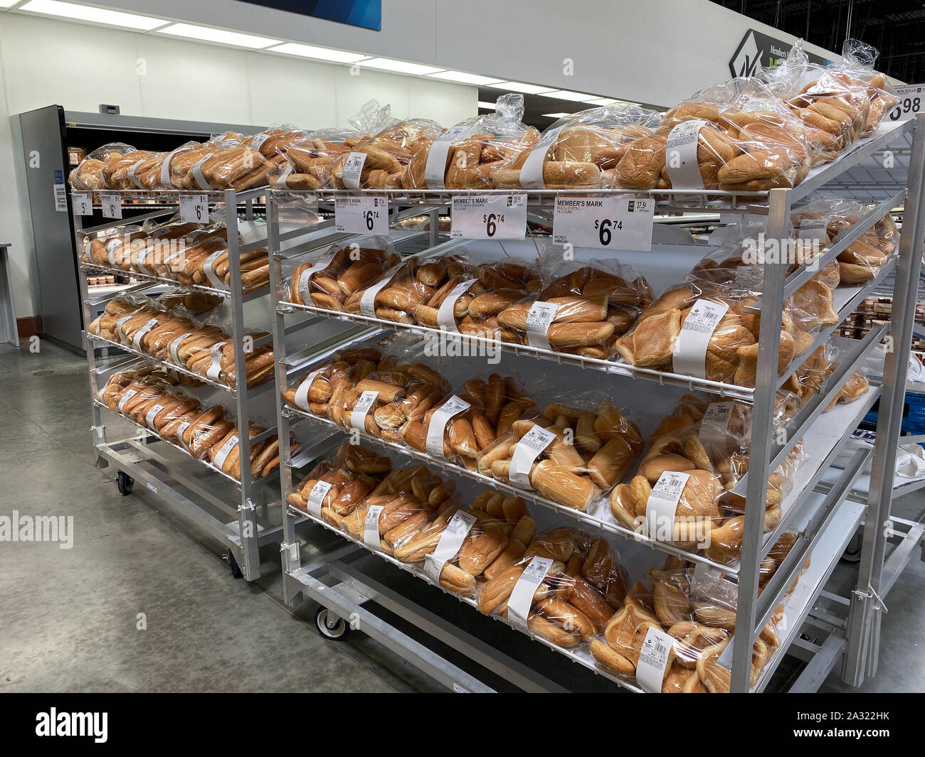 Orlando,FL/USA 10/4/19 Bread, rolls, and buns on the baked goods