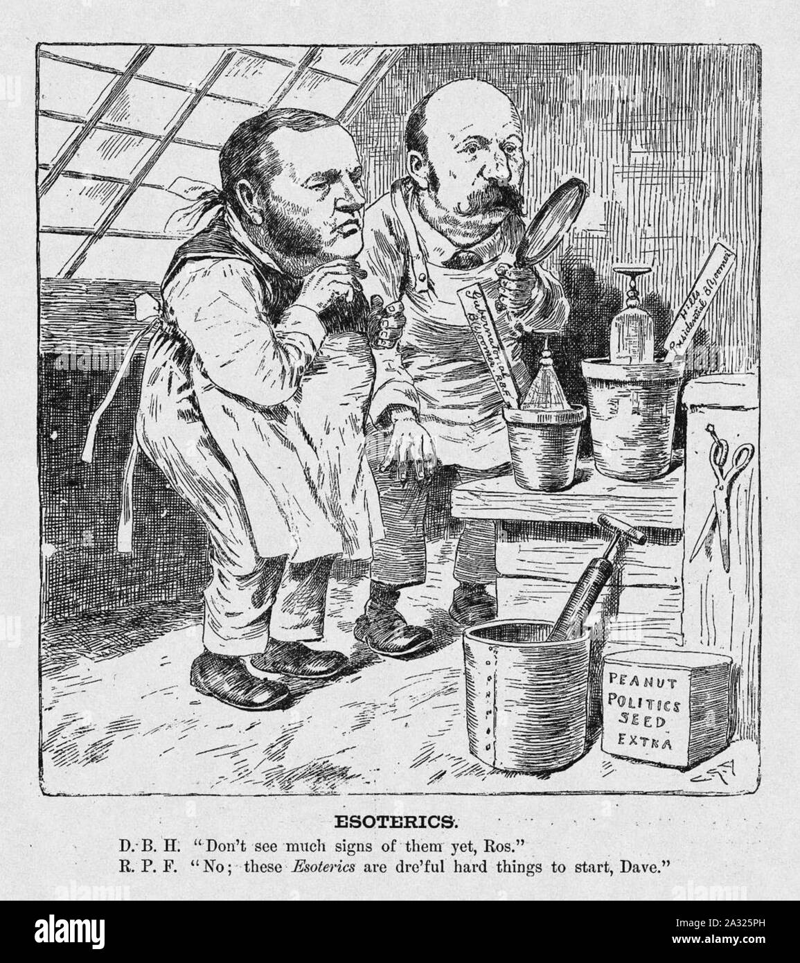 Esoterics, Charles G. Bush, Harper's Weekly 1888-02-18. Stock Photo