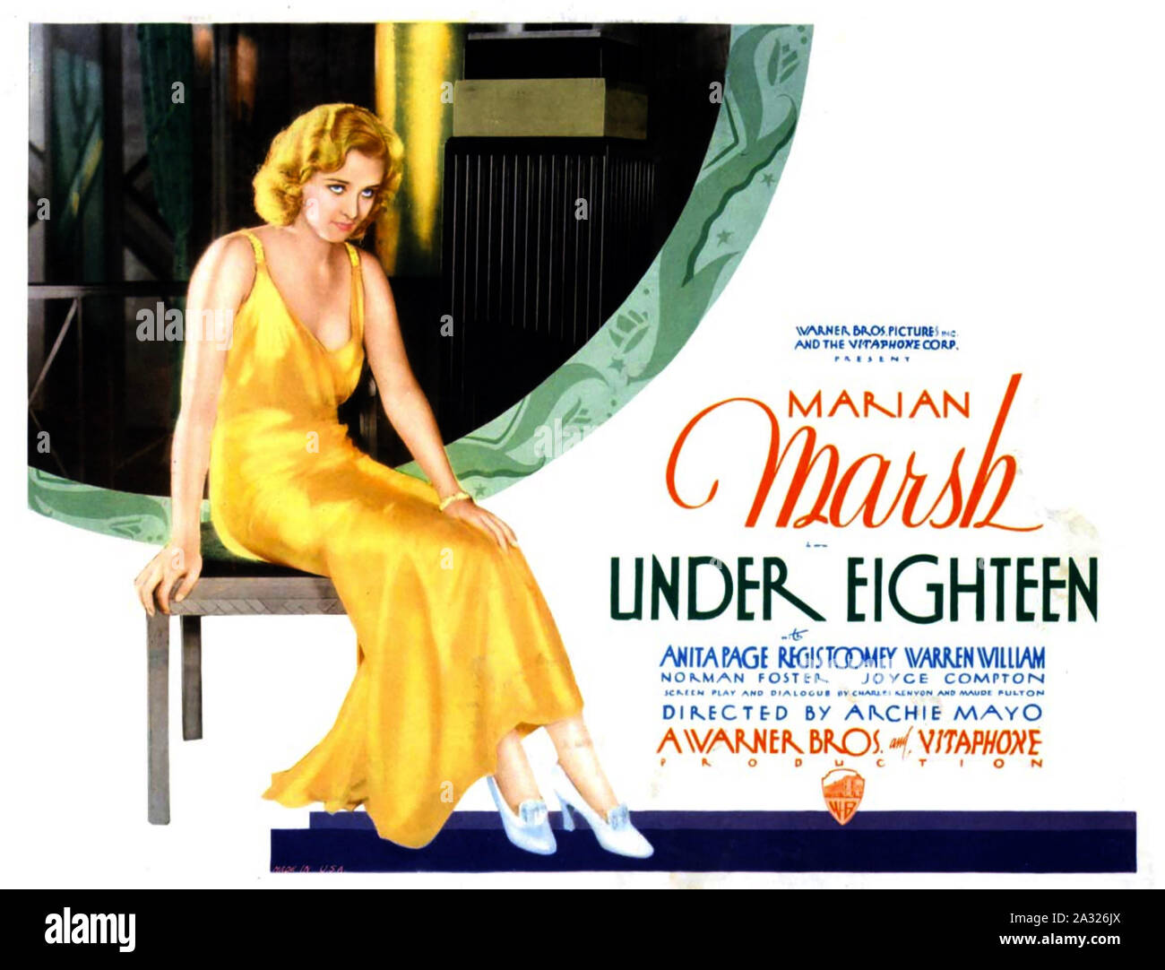 UNDER 18 1931 Warner Bros film with Marian Marsh, Stock Photo