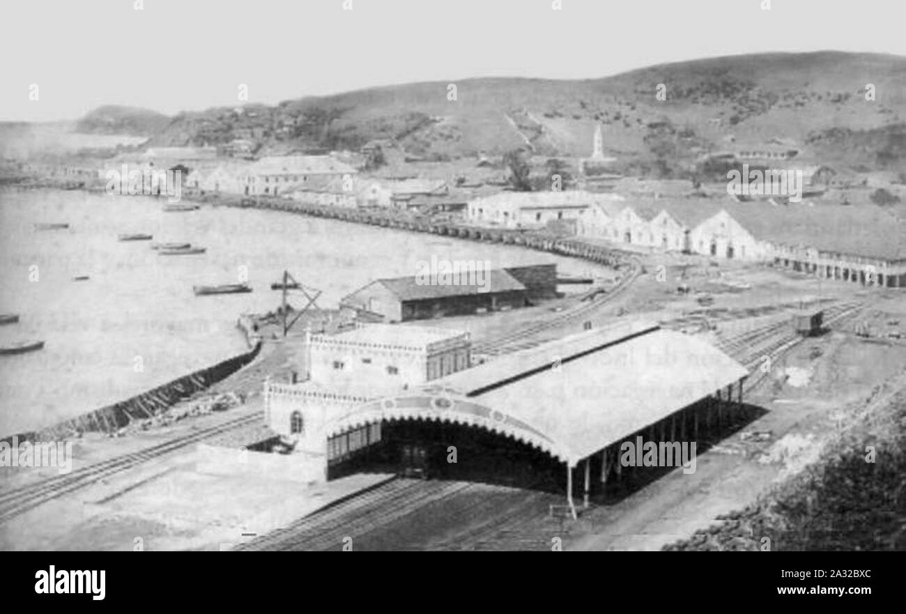 Estacion Talcahuano fines siglo XIX. Stock Photo