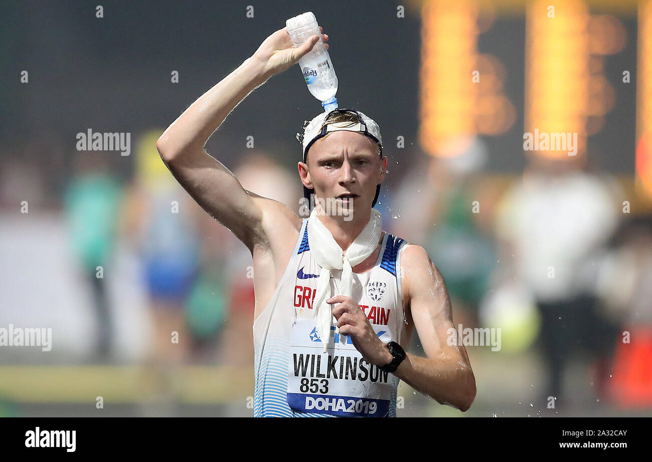 Great Britain's Callum Wilkinson during the 20 Kilometres Race Walk ...
