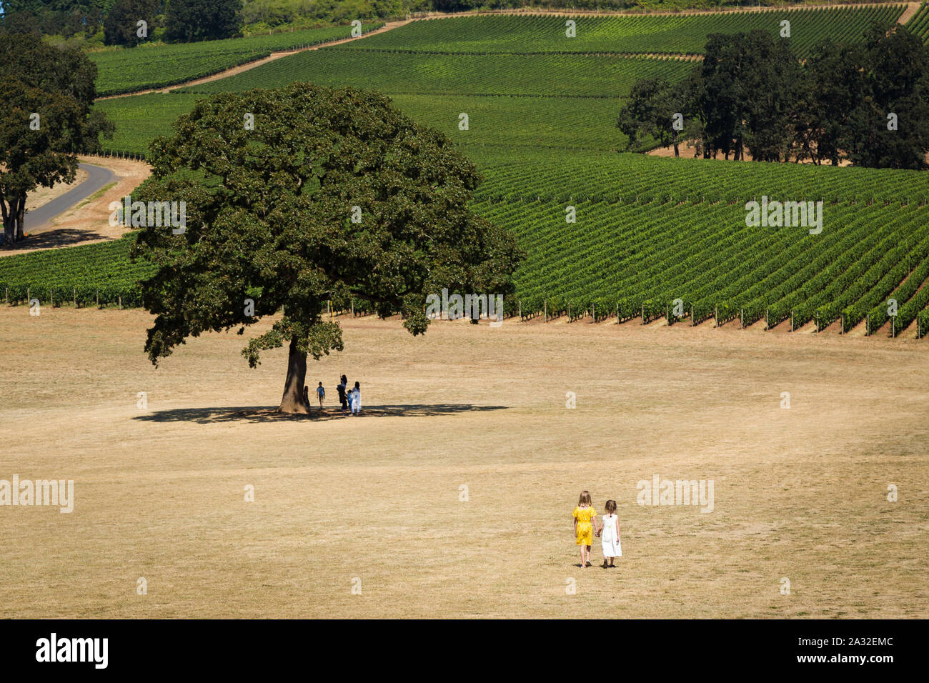 Two girls walking in country hi-res stock photography and images - Alamy