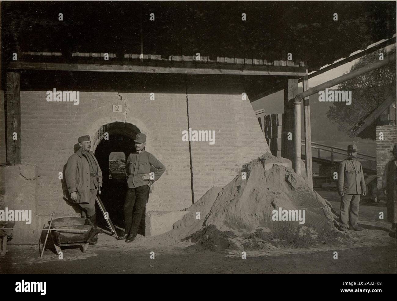 Etappenziegelei Steindorf, Detailansicht, aufgenommen am 2. Mai 1916 Stock Photo