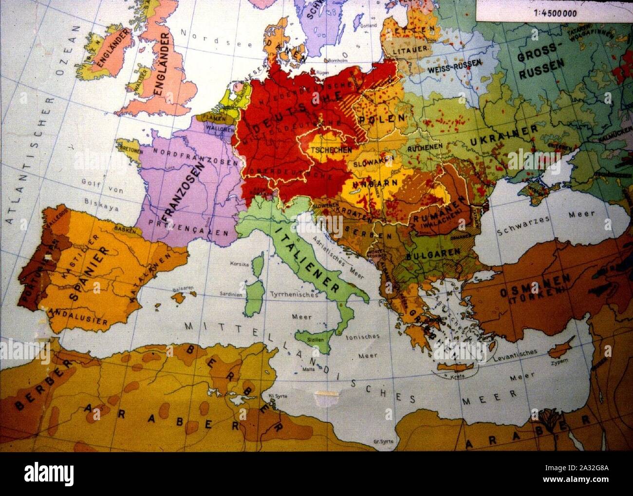 Ethnic Map 1914 Stock Photo Alamy Ethnic Map 1914 2A32G8A