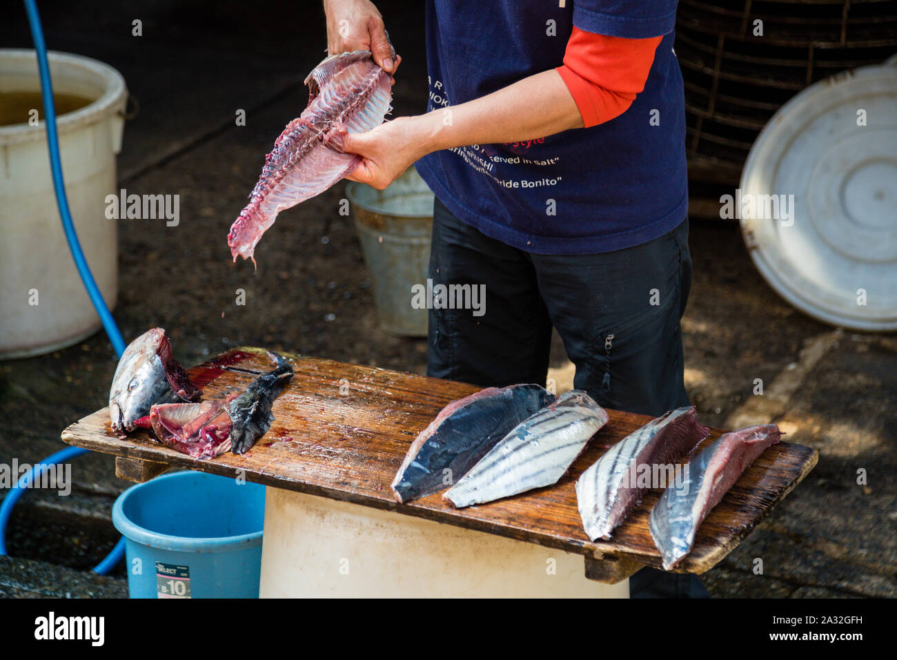 Yasuhisa Serizawa's Katsuobushi Manufacture in Nishiizu-Cho, Shizuoka, Japan Stock Photo