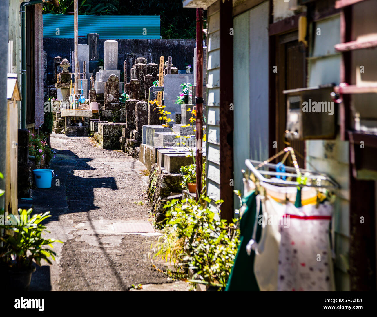 Japanese Cemetery in Nishiizu-Cho, Japan Stock Photo