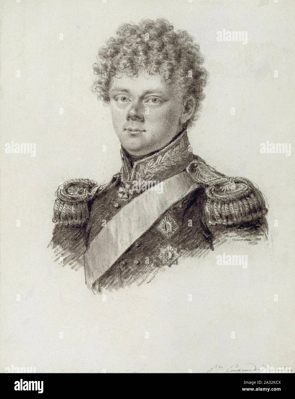 Eugen von Württemberg (1788–1857) by Louis de Saint-Aubin - Hermitage. Stock Photo