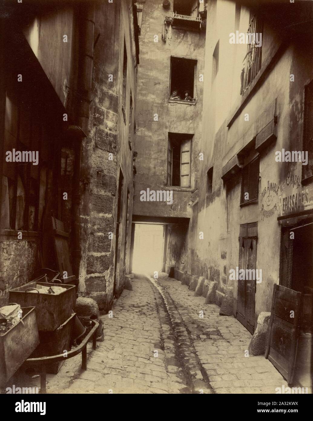 Eugène Atget, Corner of the rue de Seine and the rue de l'Echaudé Stock
