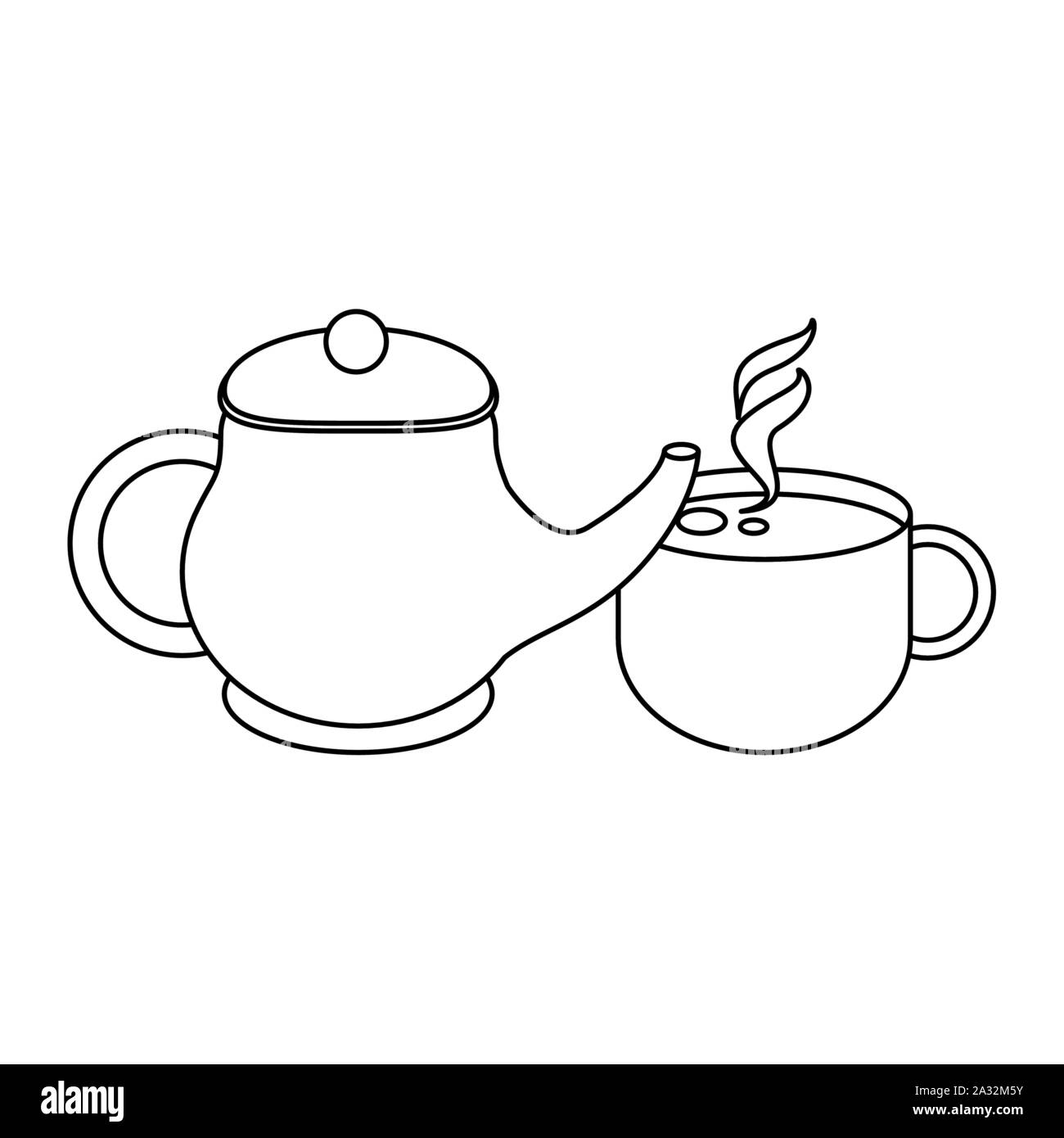 Tea pot traditional british Stock Vector Images - Alamy