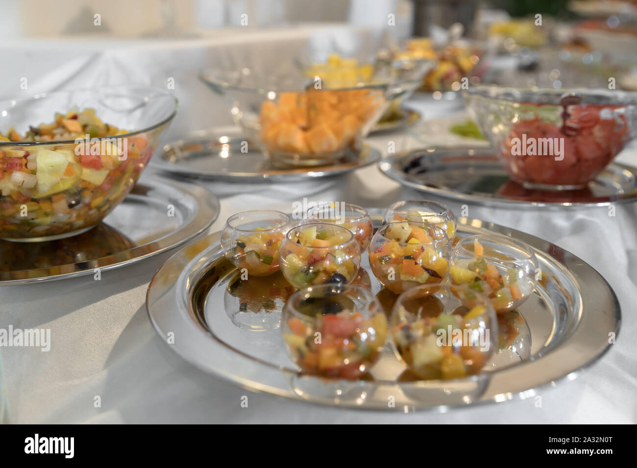 Silver serving trays hi-res stock photography and images - Alamy
