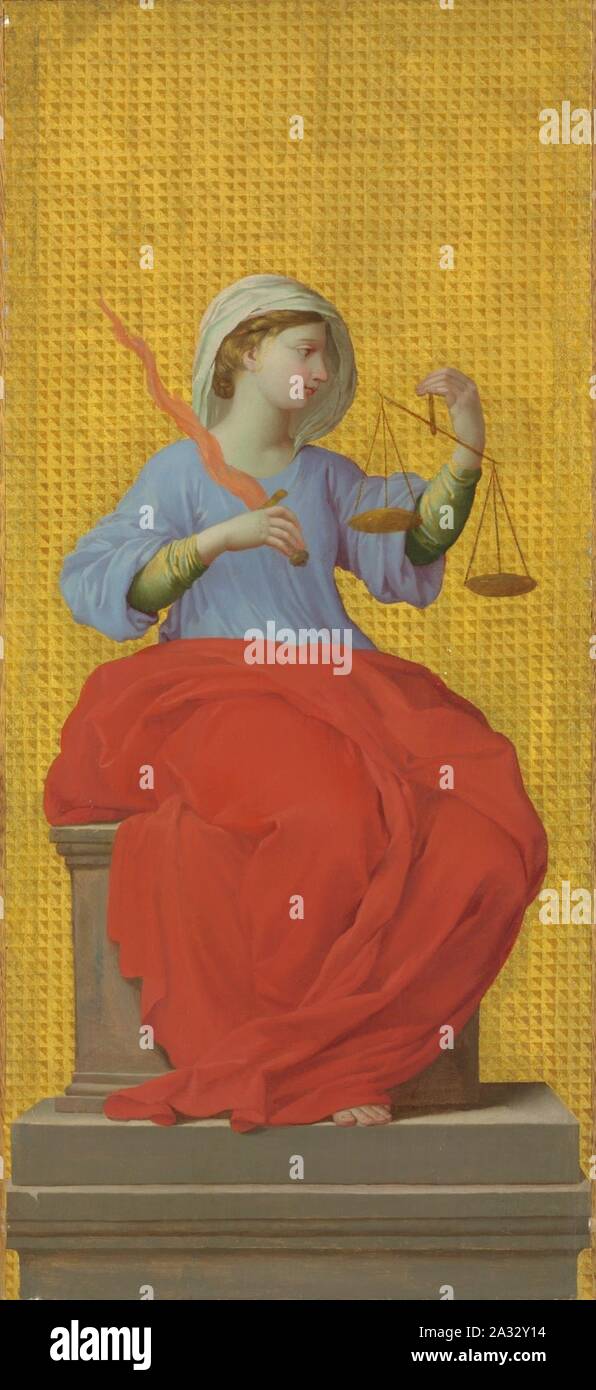 Eustache Le Sueur, La Justice Stock Photo - Alamy