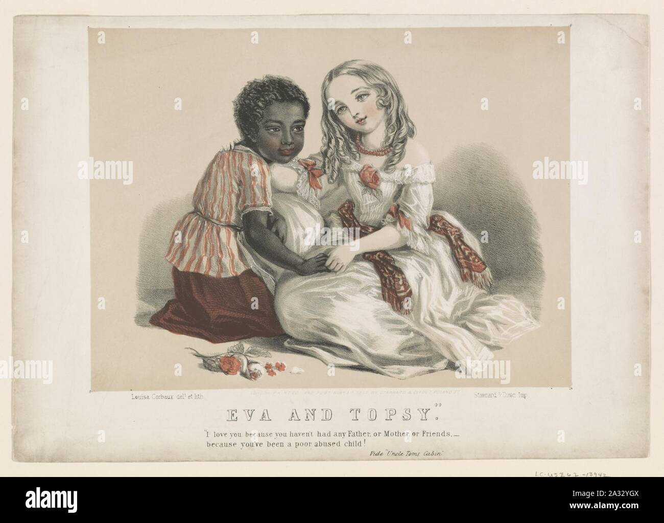 Eva and Topsy Louisa Corbaux delt. et lith Stock Photo Alamy