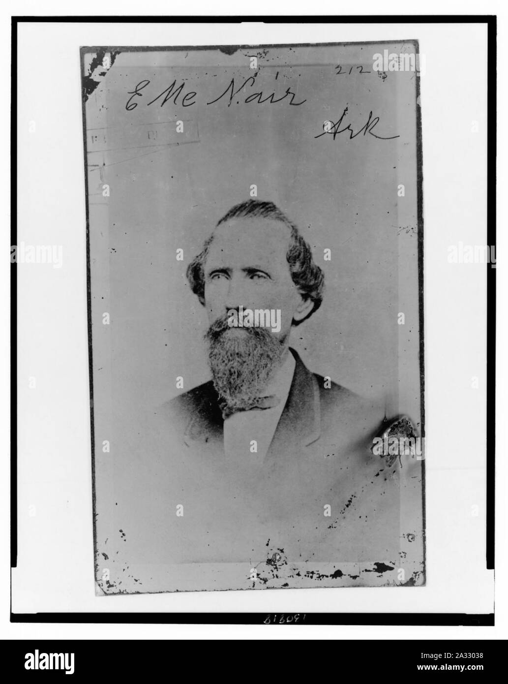 Evander McNair, of Arkansas, Brigadier General, C.S.A., head-and-shoulders portrait, facing left Stock Photo