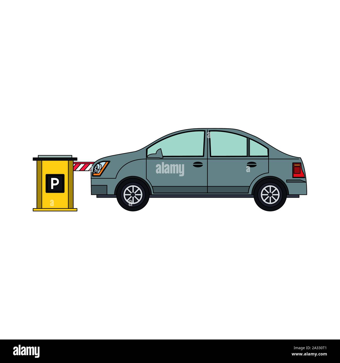 Parking zone design Stock Vector
