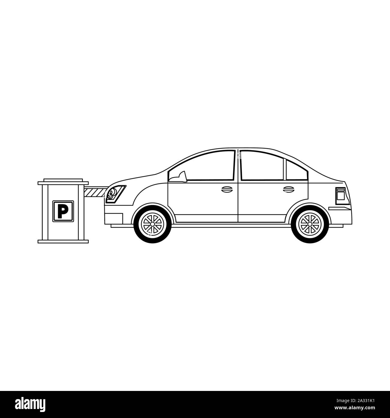 Parking zone design Stock Vector