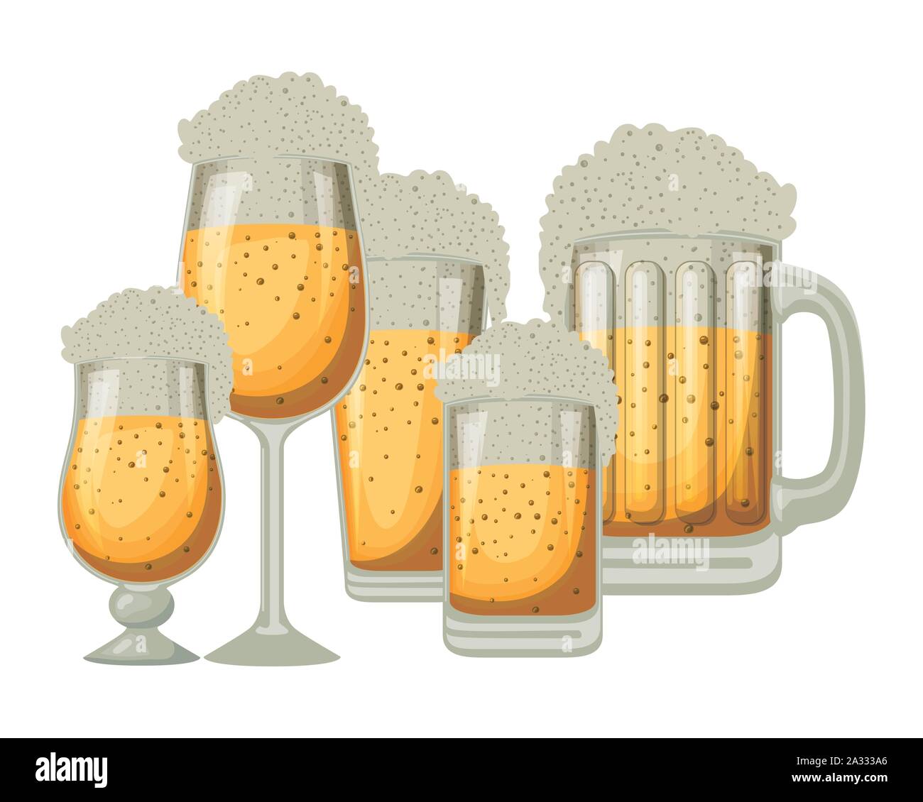 beers containers oktoberfest celebration icon Stock Vector Image & Art