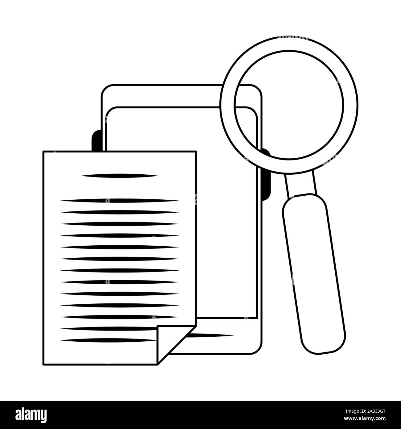 magnifying glass and smartphone Stock Vector Image & Art - Alamy