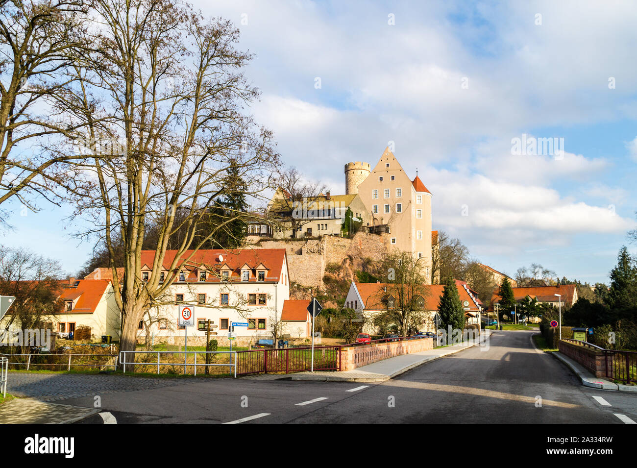 Gnandstein Castle in Thuringia Stock Photo