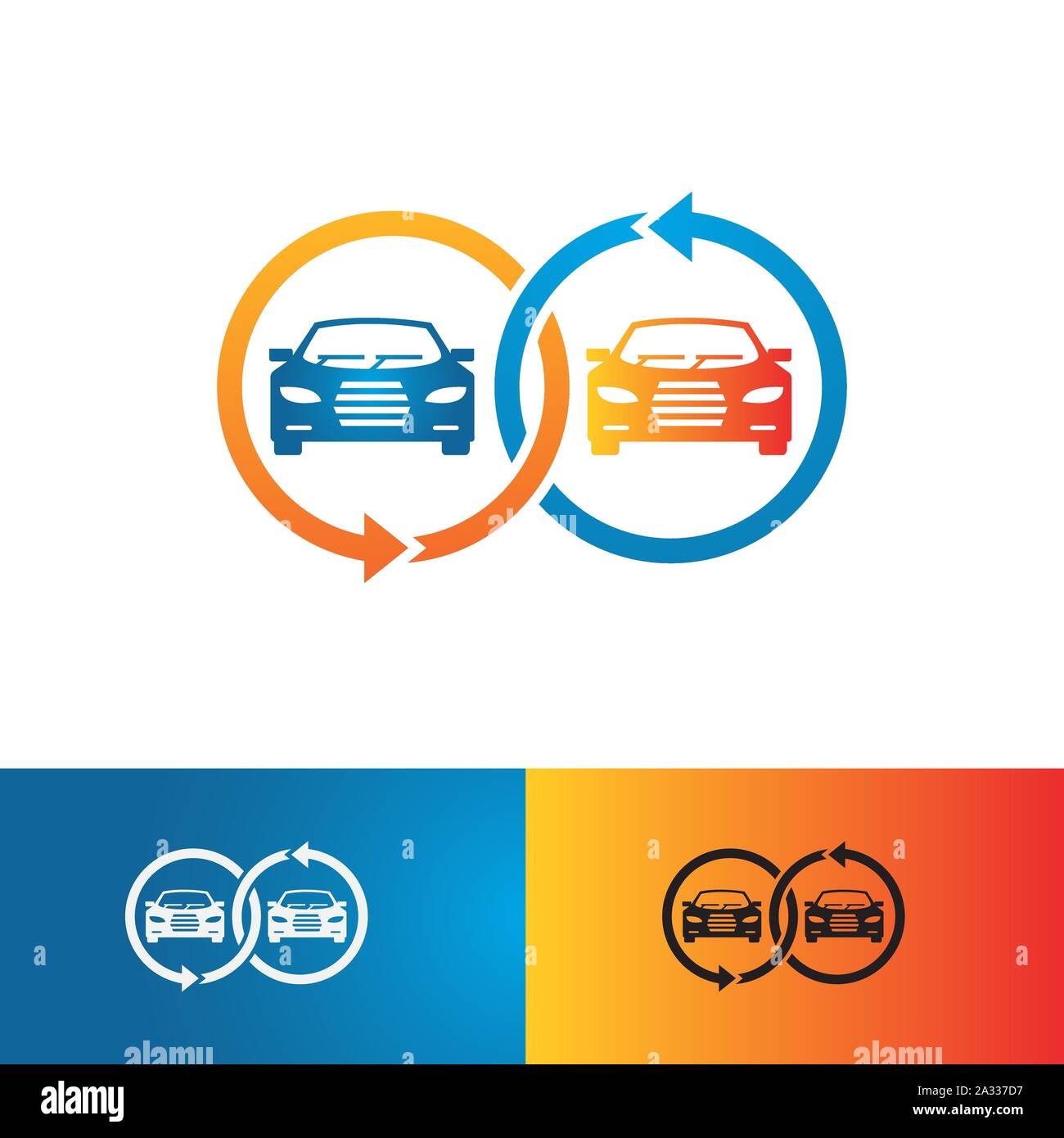 Automotive shop trade Car logo vector a vehicle concept illustration Stock Vector