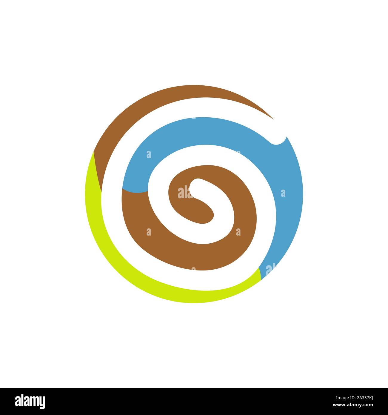 abstract swirl rotation circle logo design vector graphic element template Stock Vector
