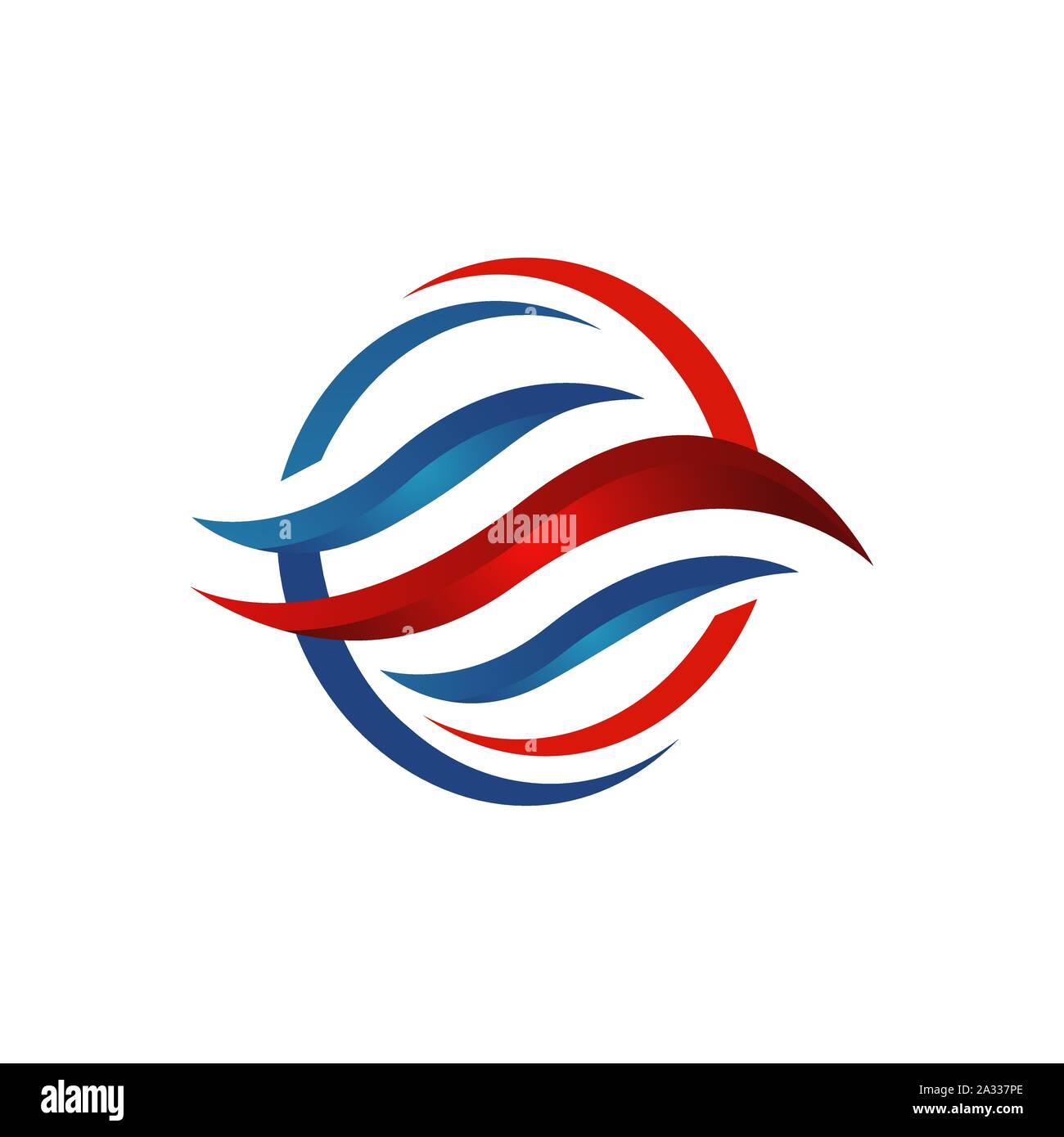 abstract heating and cooling hvac logo design vector business company