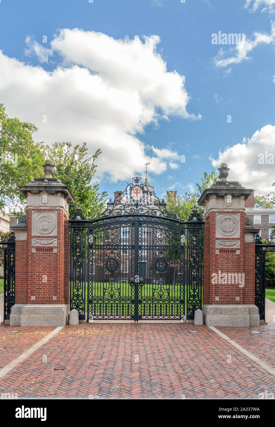 PROVIDENCE, RI/USA SEPTEMBER 30, 2019 Van Wickle Gates on the campus