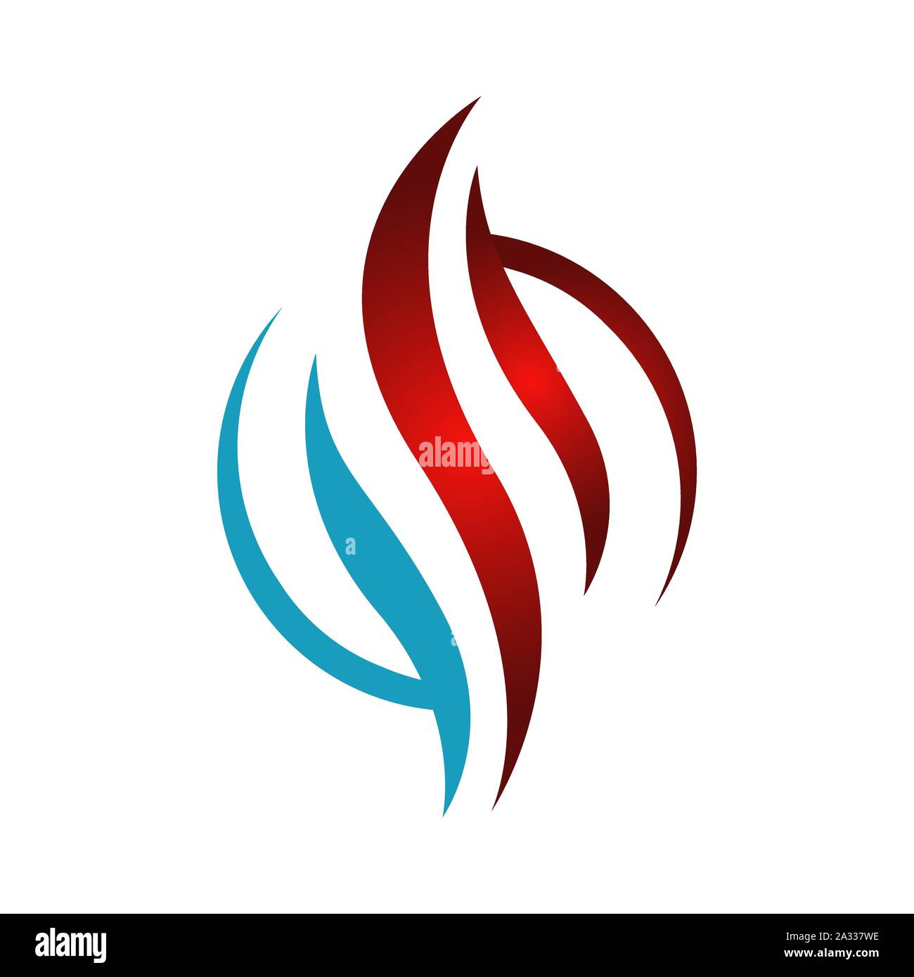 abstract heating and cooling hvac logo design vector business company Stock Vector Image & Art