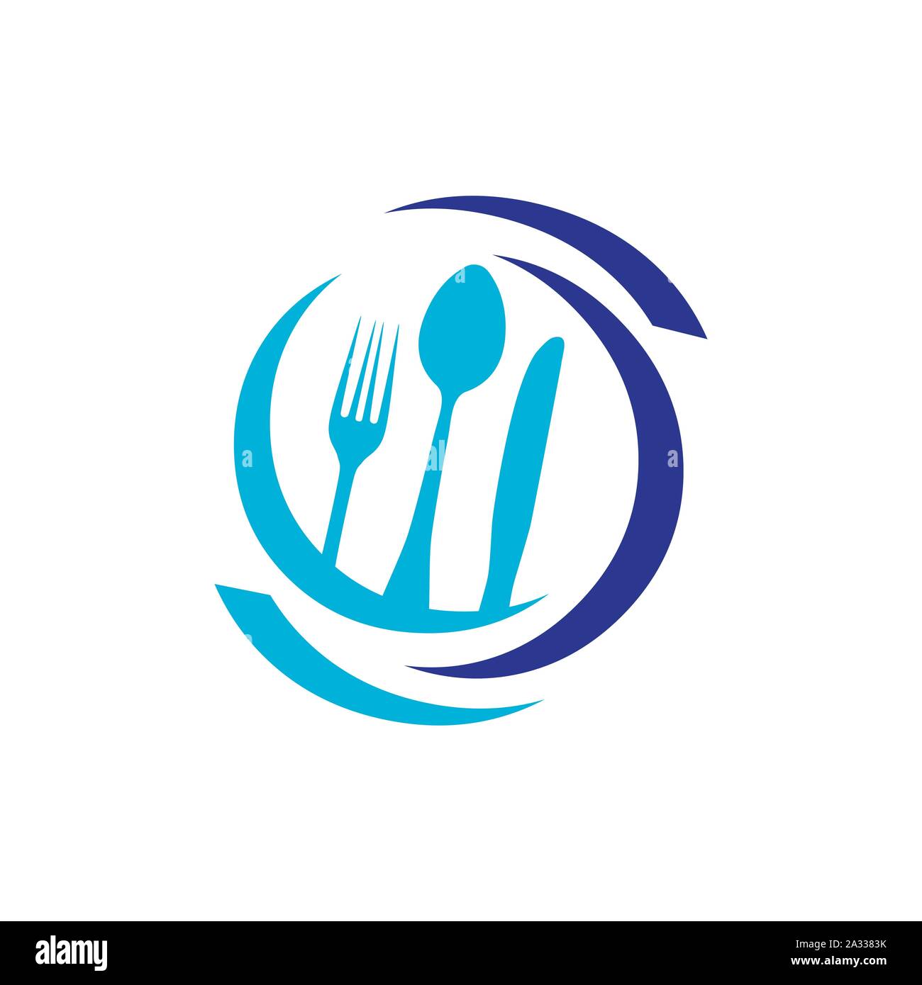 Spoon and Fork logo Vector illustration for cafe or restaurant a Graphic food icon symbol for cooking business Stock Vector