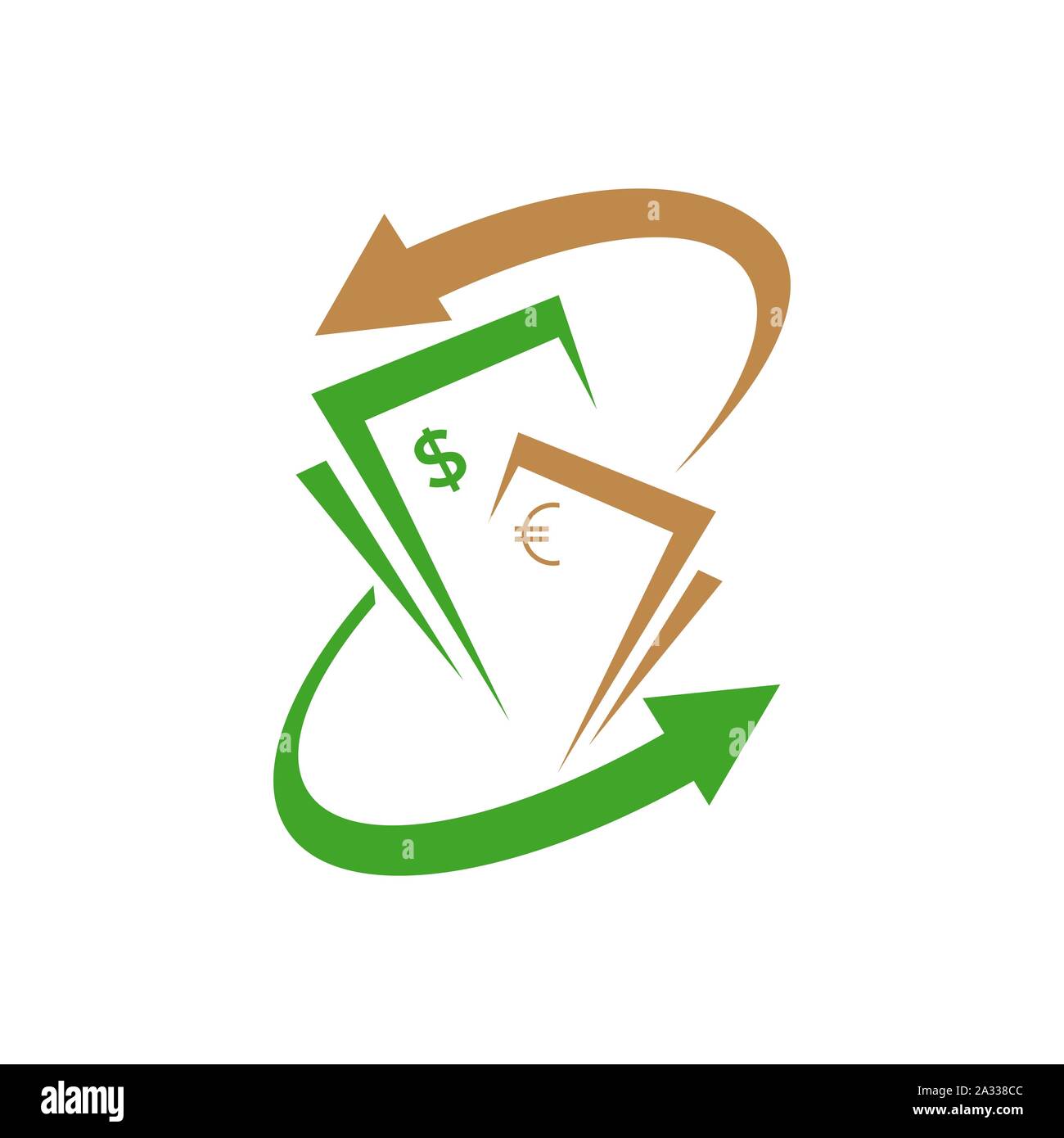 simple money transfer logo vector concept design icon illustration Stock Vector