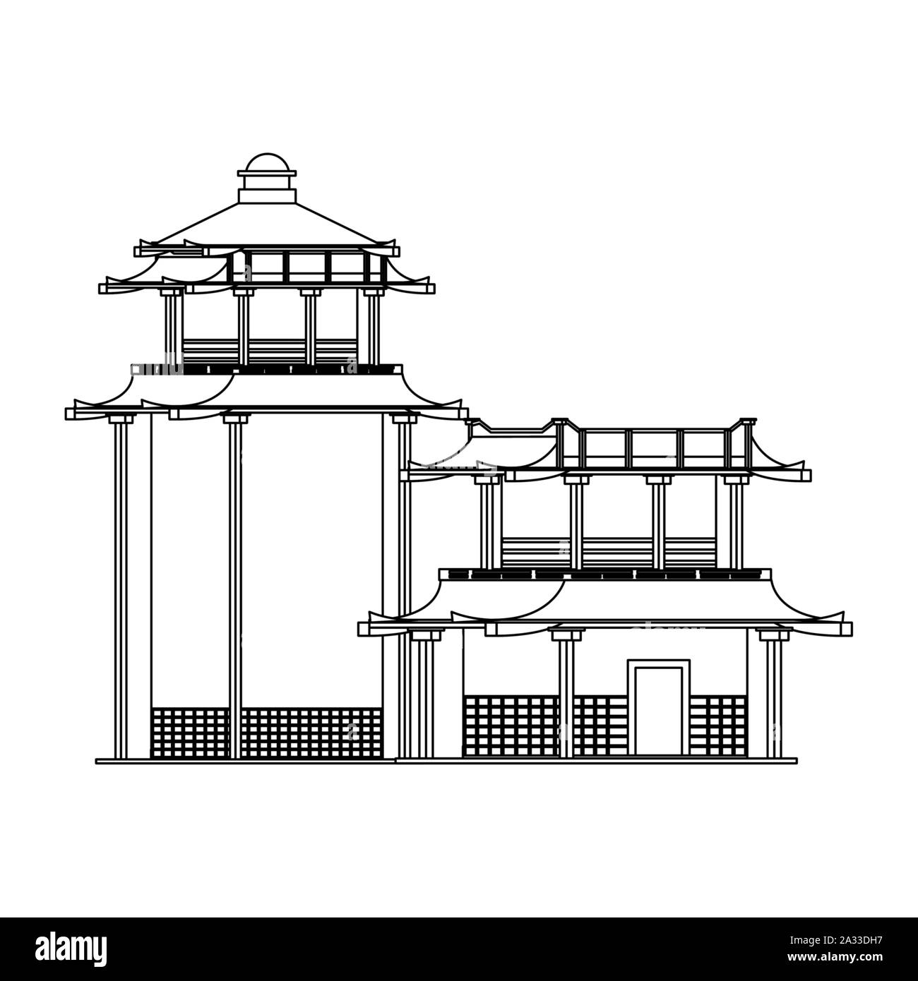 Temples view Stock Vector Images - Alamy