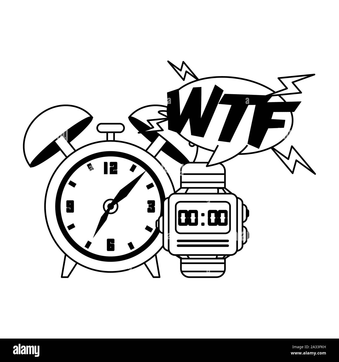 retro clock icon Stock Vector Image & Art - Alamy