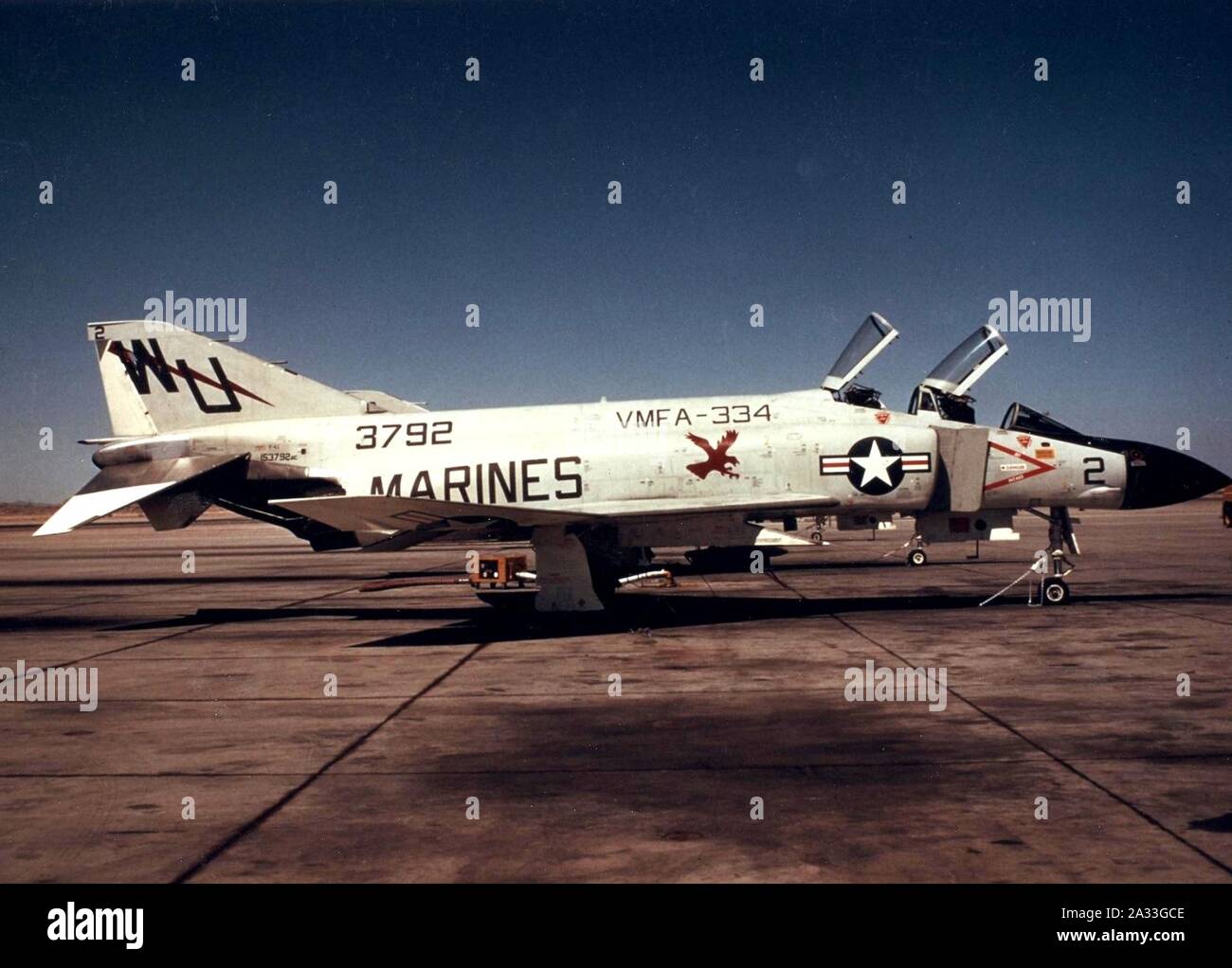 F-4J Phantom of VMFA-334 in December 1967. Stock Photo