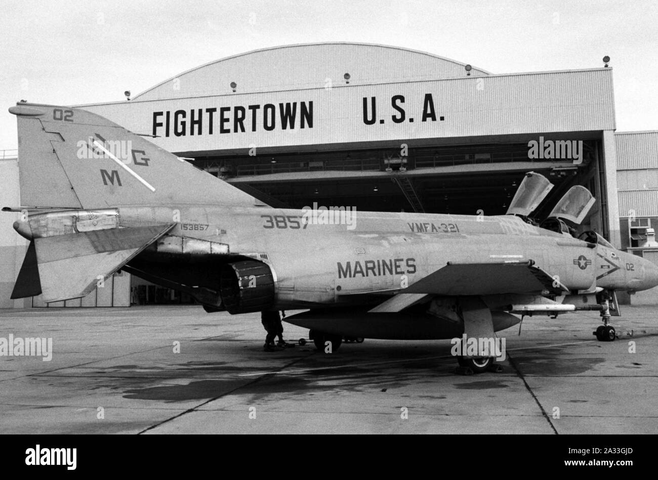 F-4S VMFA-321 Miramar 1987. Stock Photo