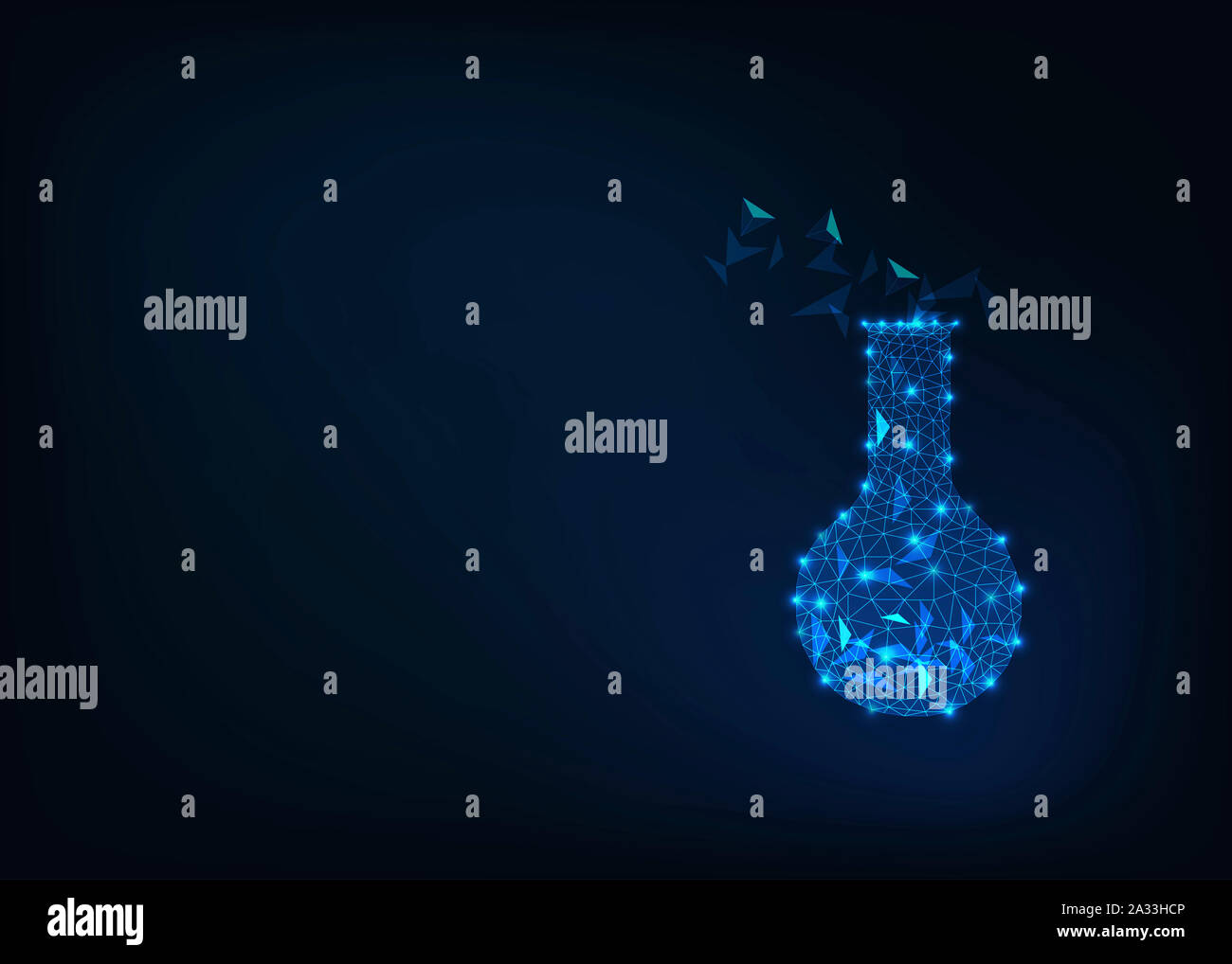 Chemical reaction in a beaker, conceptual illustration Stock Photo Alamy