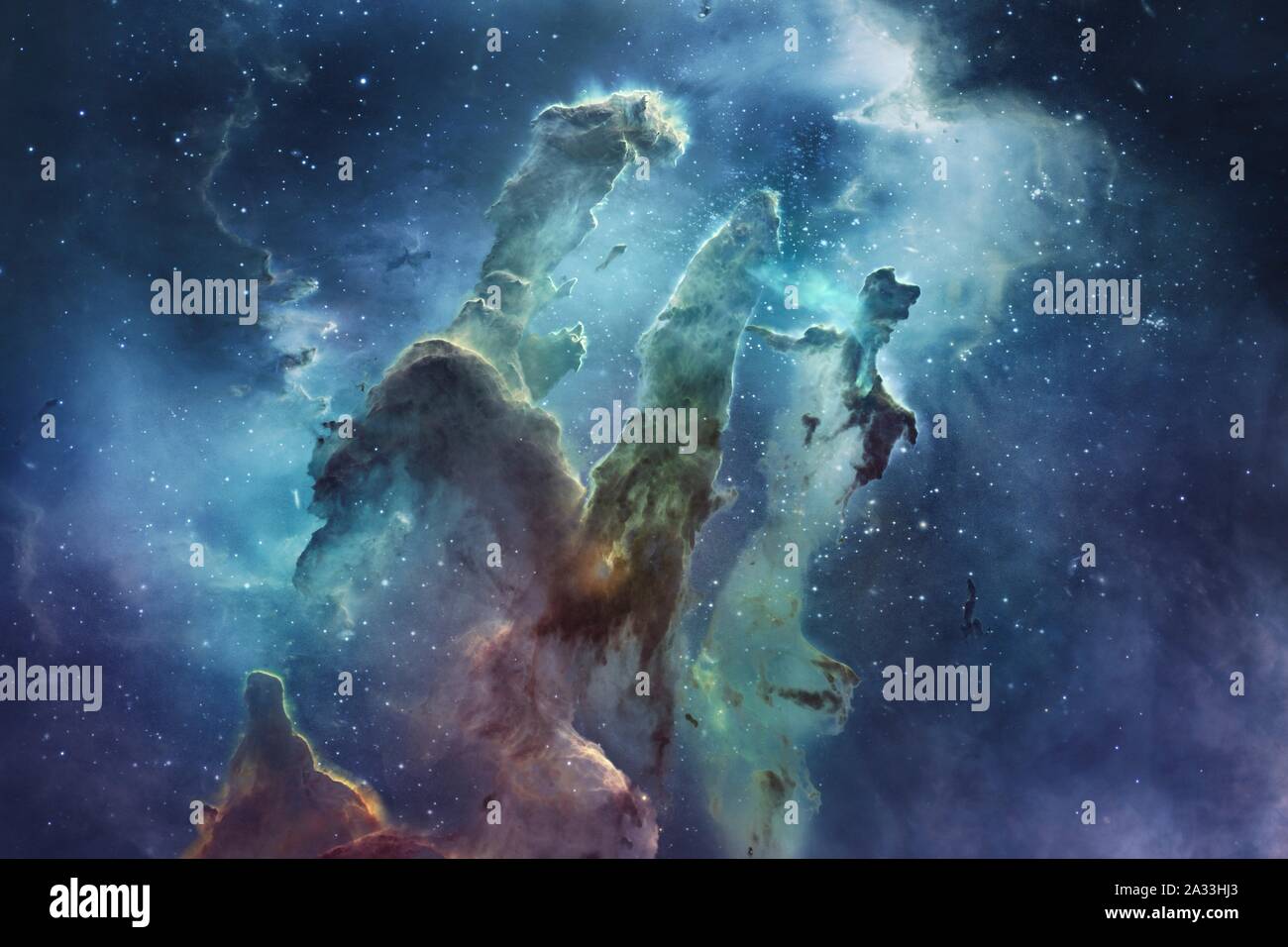Eagle nebula, illustration Stock Photo