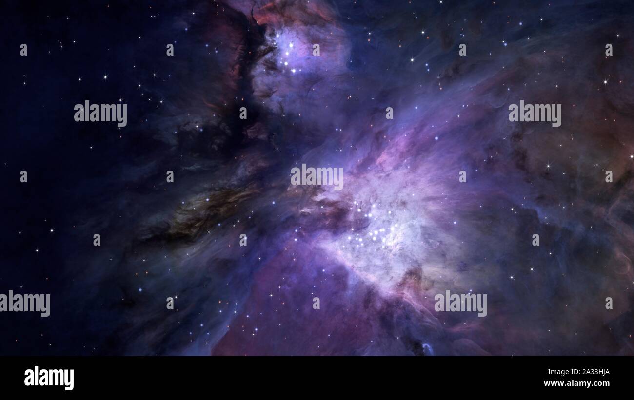 Orion nebula, illustration Stock Photo - Alamy