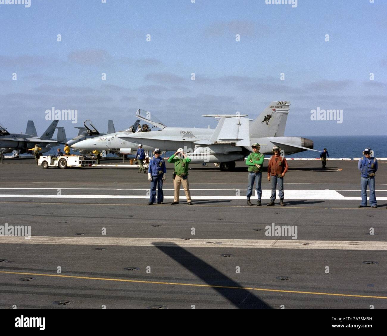 F-18A VFA-303 USS Nimitz 1992. Stock Photo